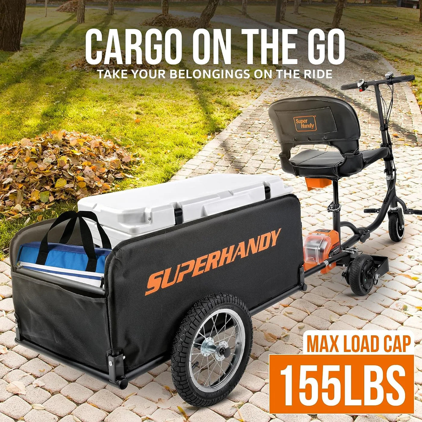 SuperHandy Lightweight Scooter Cargo Trailer GUT157