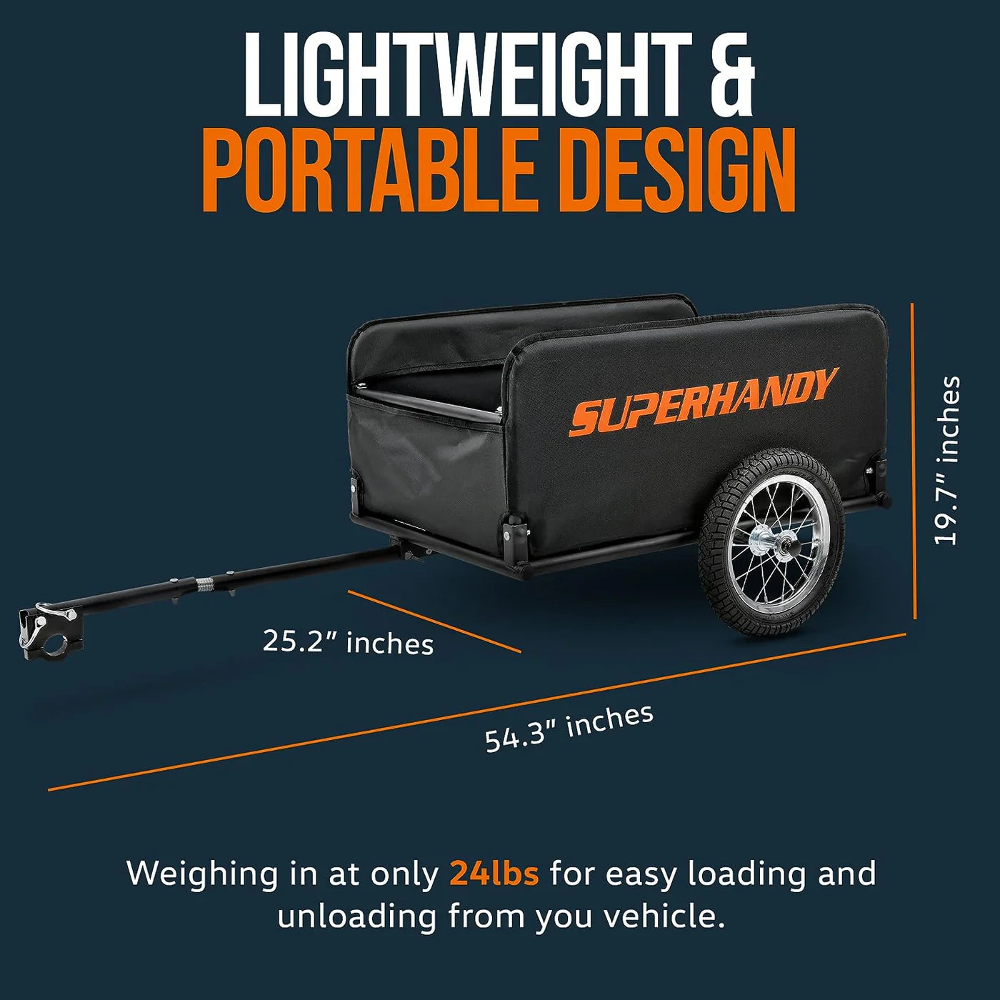 SuperHandy Lightweight Scooter Cargo Trailer GUT157