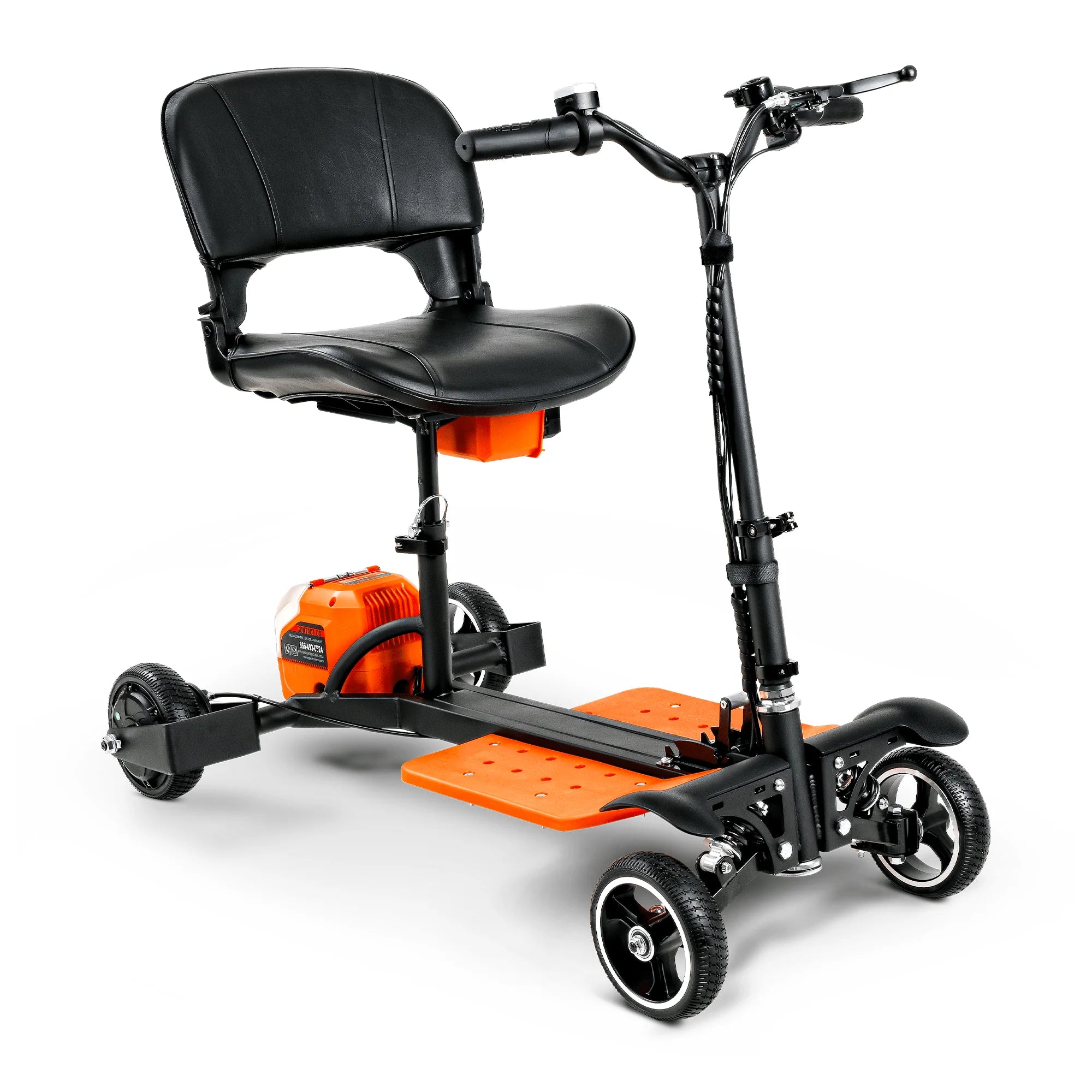 SuperHandy Passport Pro Foldable 4-Wheel Mobility Scooter + Extra Battery GUT164|GUT165