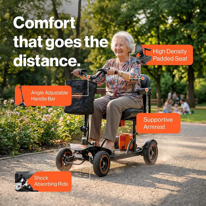 SuperHandy Explorer Prime 4-Wheel Mobility Scooter + Extra Battery GUT193