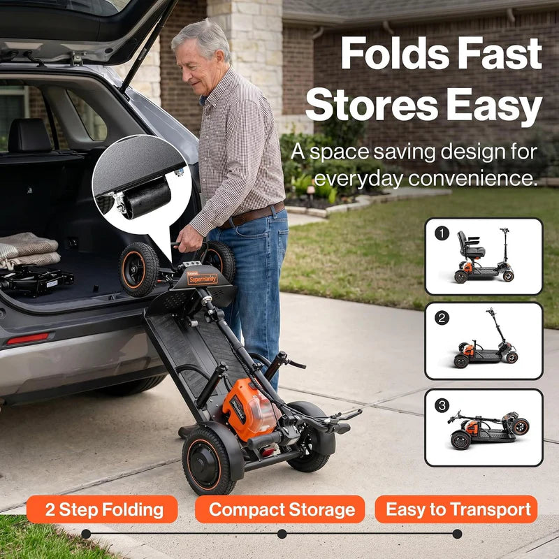 SuperHandy Explorer Prime 4-Wheel Mobility Scooter + Extra Battery GUT193