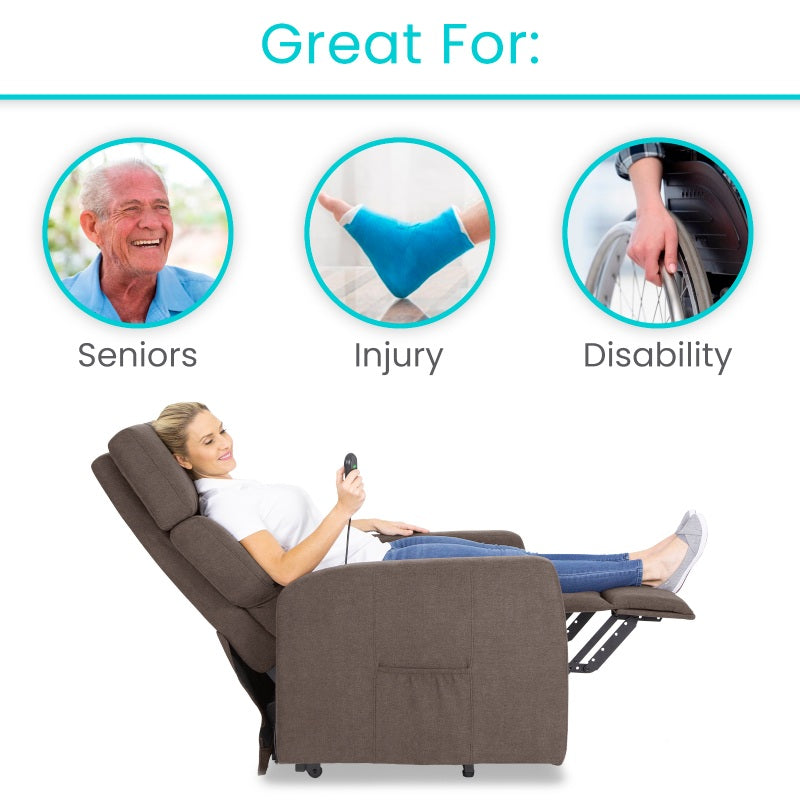 Vive Health Large Powered Lift Chair LVA2017LGBRNV2