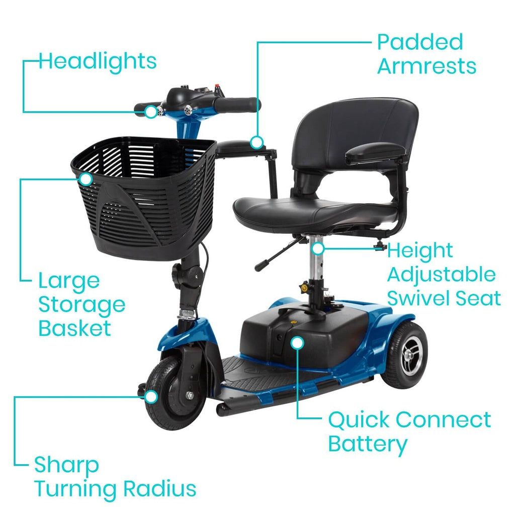 Vive Health 3-Wheel Electric Mobility Scooter MOB1025