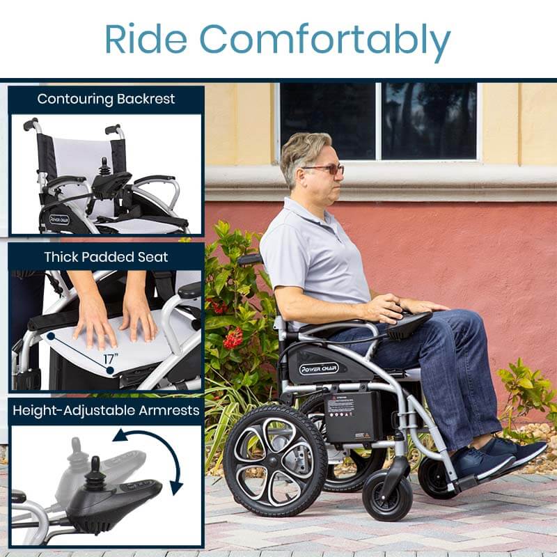 Vive Health Compact Folding Electric Wheelchair MOB1029S