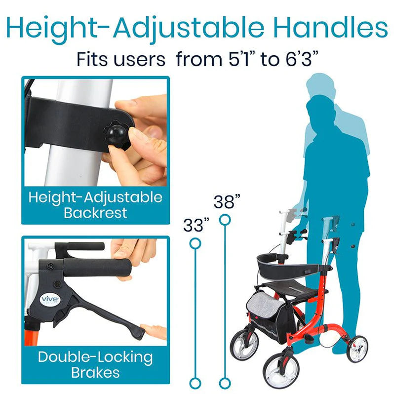 Vive Health Everglide Rollator (Model S) MOB1057