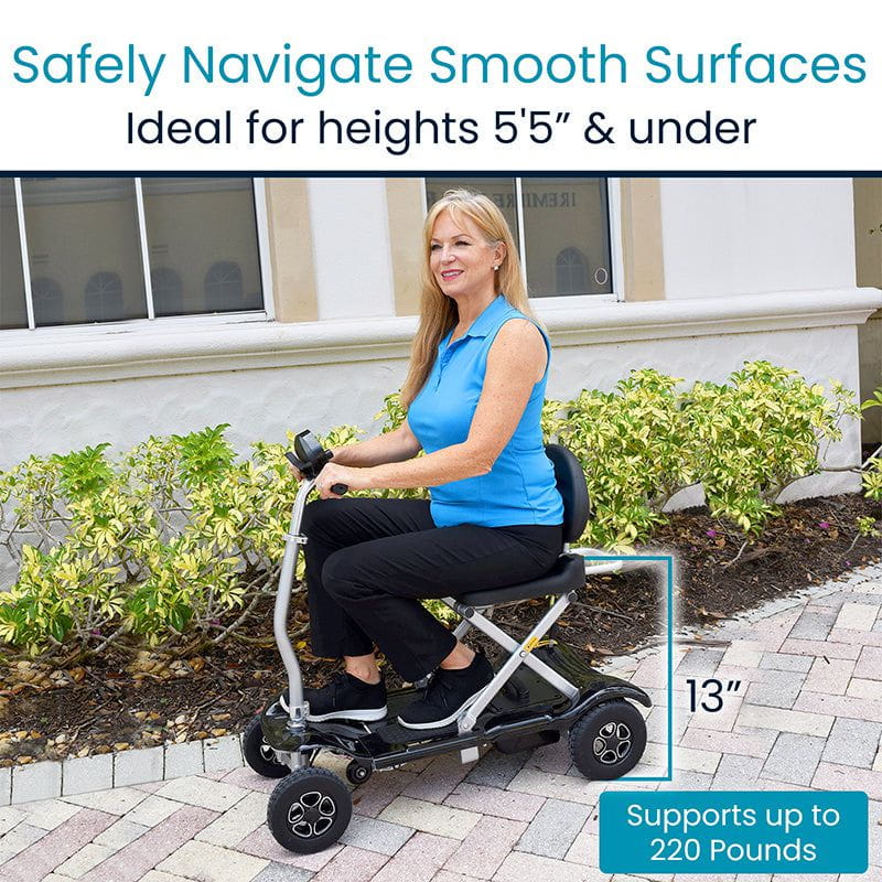 Vive Health Folding 4-Wheel Electric Mobility Scooter MOB1058BLK