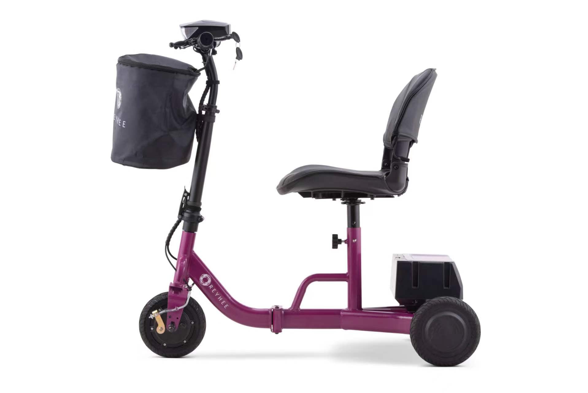 Reyhee Triad 3-Wheel Compact Folding Electric Mobility Scooter + Extra Battery R300