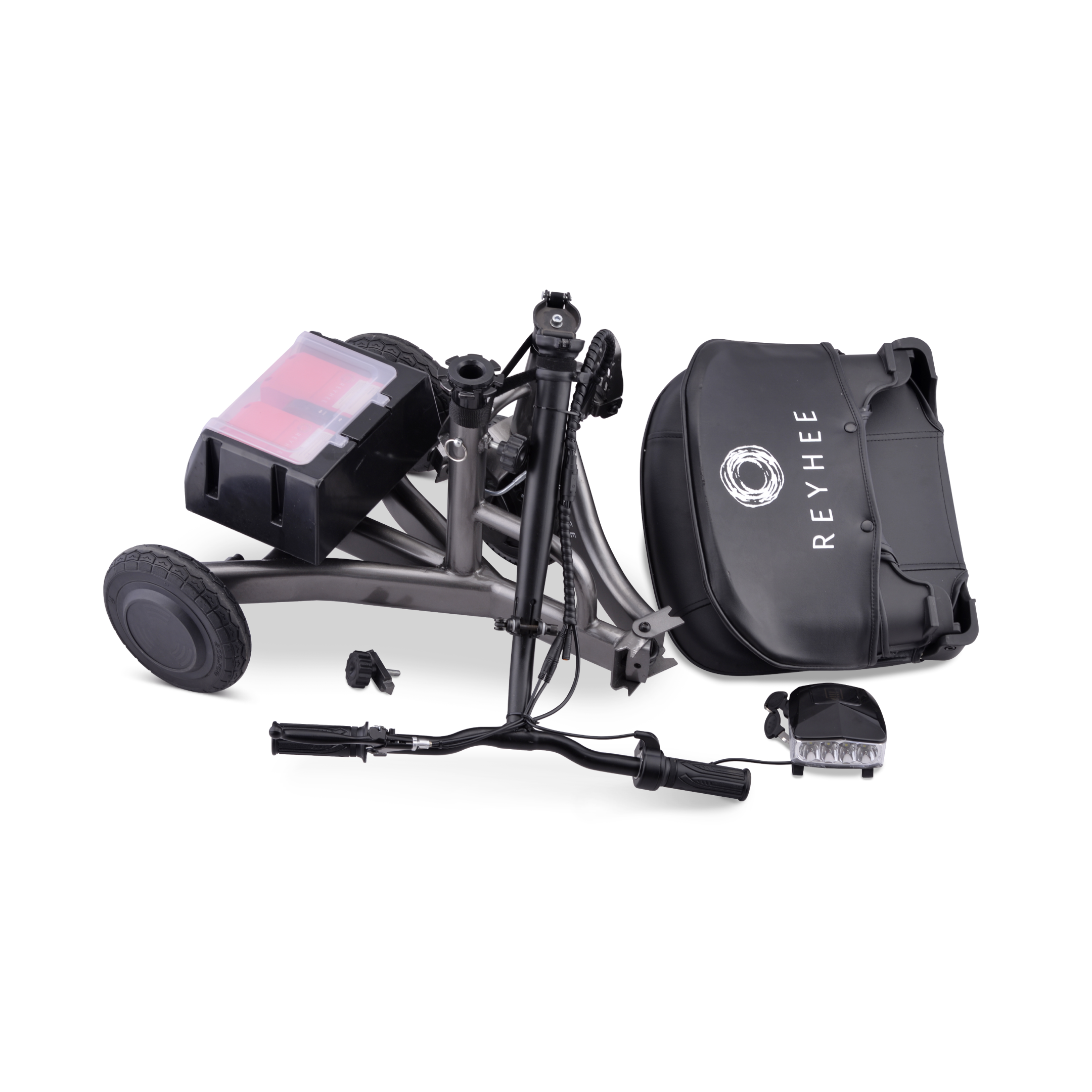 Reyhee Triad 3-Wheel Compact Folding Electric Mobility Scooter + Extra Battery R300