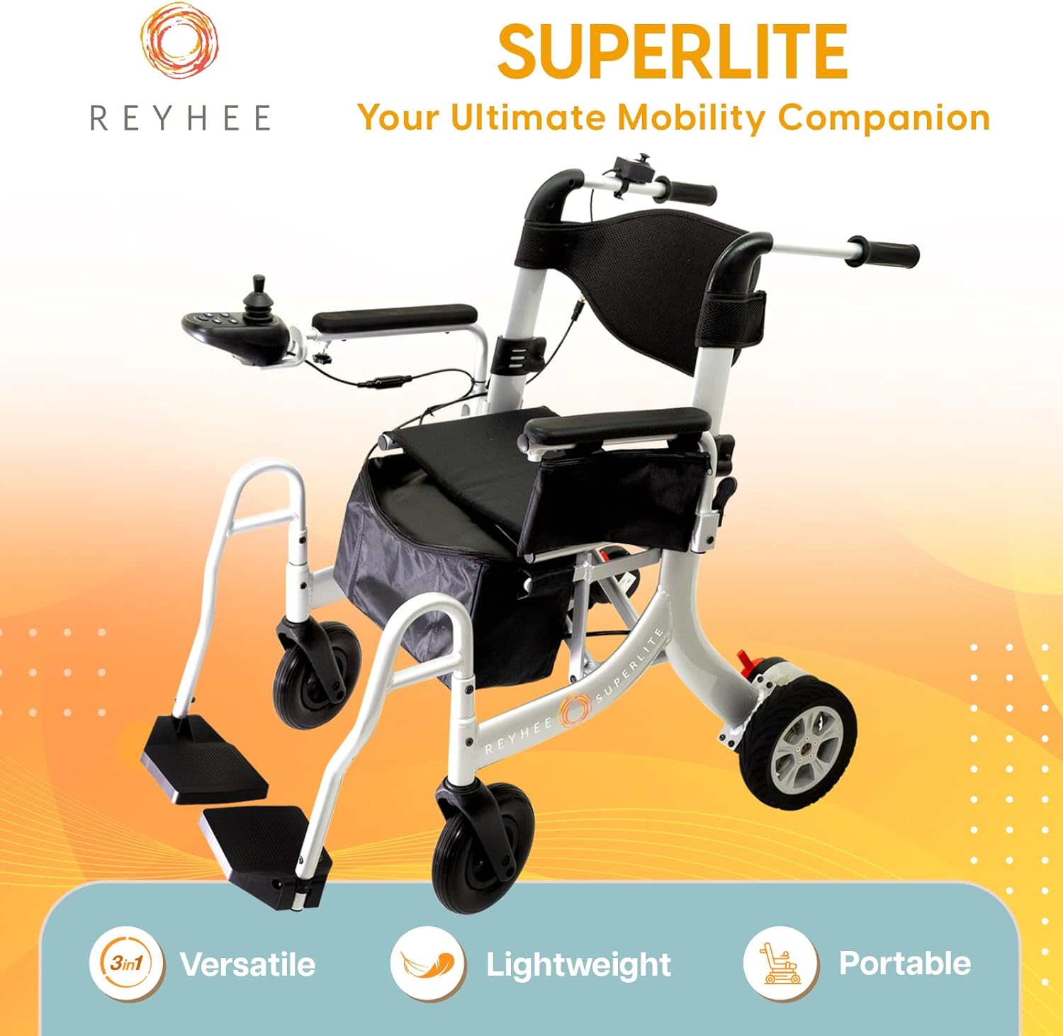 Reyhee Superlite 3-in-1 Electric Foldable Wheelchair XW-LY001-A