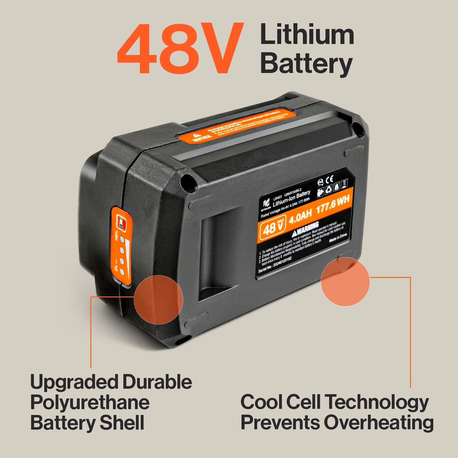 SuperHandy 48V 4Ah Lithium Ion Battery GUT138