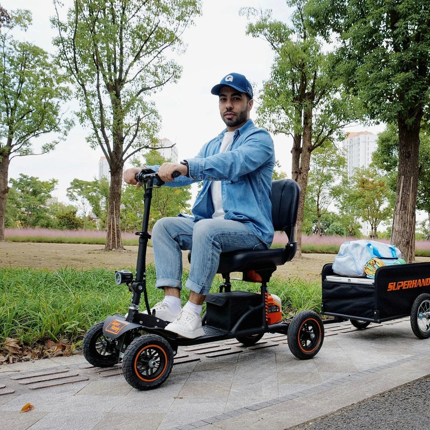 SuperHandy Explorer Heavy Duty 4-Wheel Mobility Scooter + Extra Battery GUT161