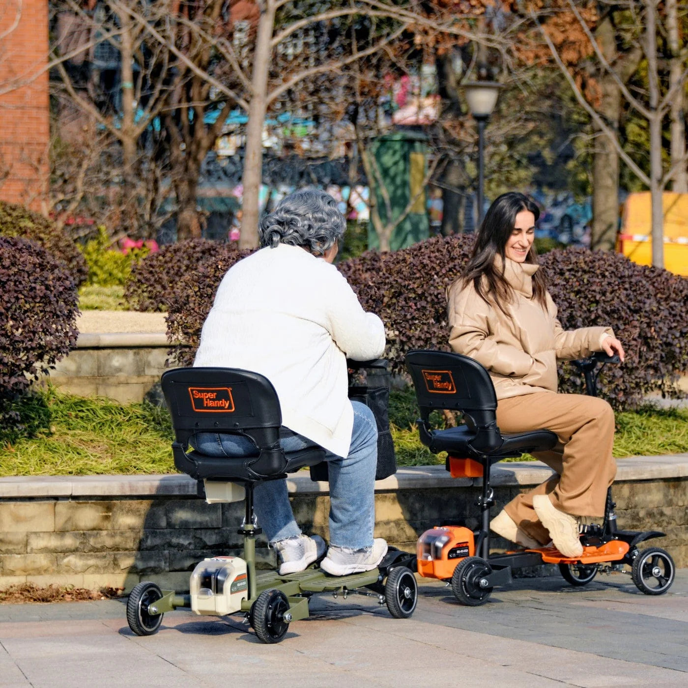 SuperHandy Passport Pro Foldable 4-Wheel Mobility Scooter + Extra Battery GUT164|GUT165