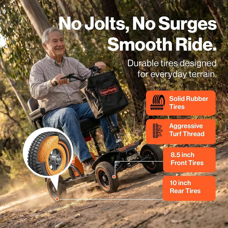 SuperHandy Explorer Prime 4-Wheel Mobility Scooter + Extra Battery GUT193