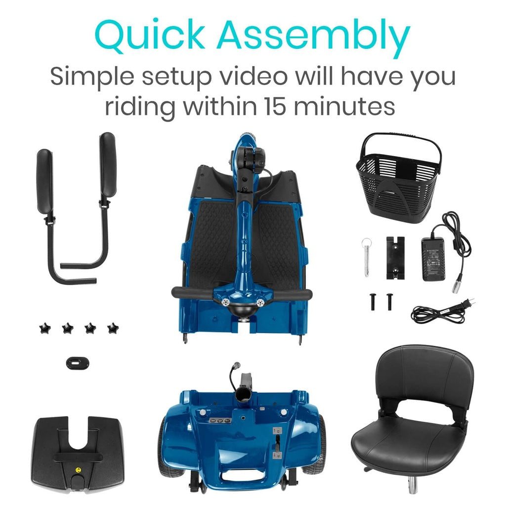 Vive Health 3-Wheel Electric Mobility Scooter MOB1025