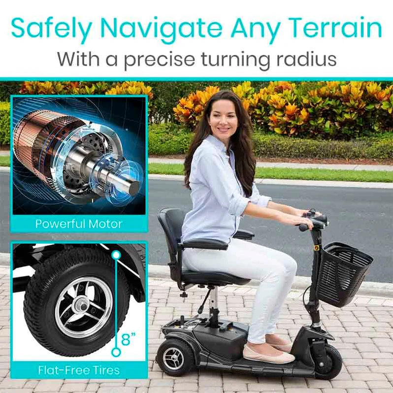 Vive Health 3-Wheel Electric Mobility Scooter MOB1025