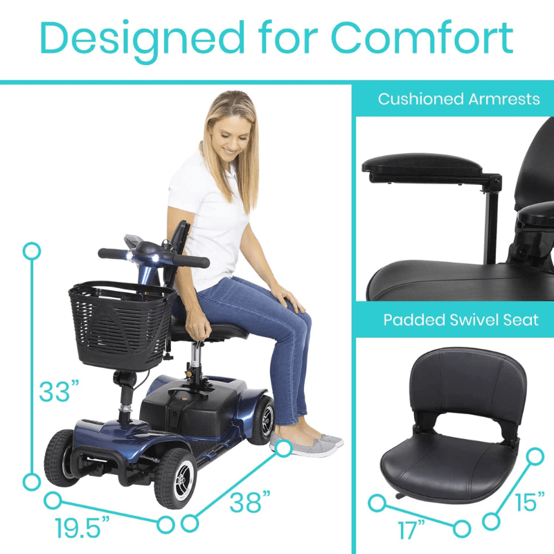 Vive Health 4-Wheel Electric Mobility Scooter MOB1027|MOB1095