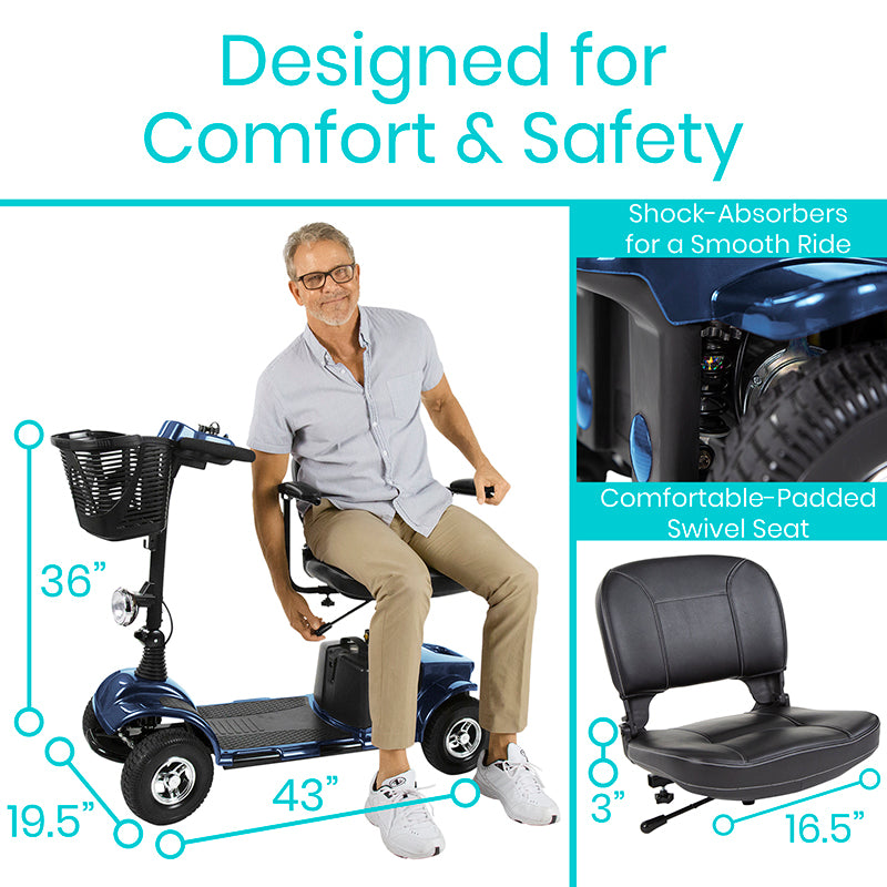 Vive Health Series A 4-Wheel Electric Mobility Scooter MOB1053