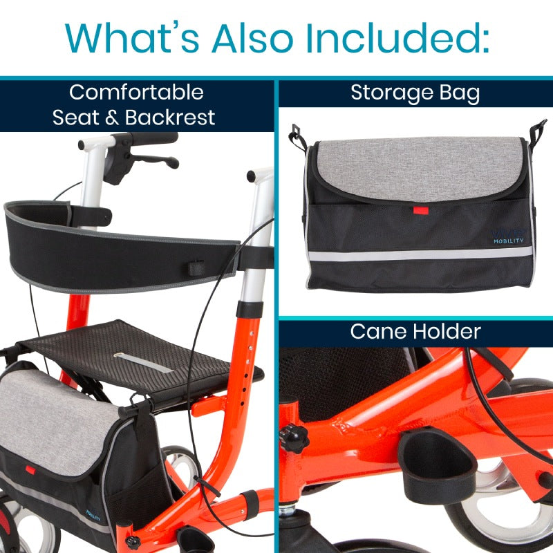 Vive Health Everglide Rollator (Model S) MOB1057