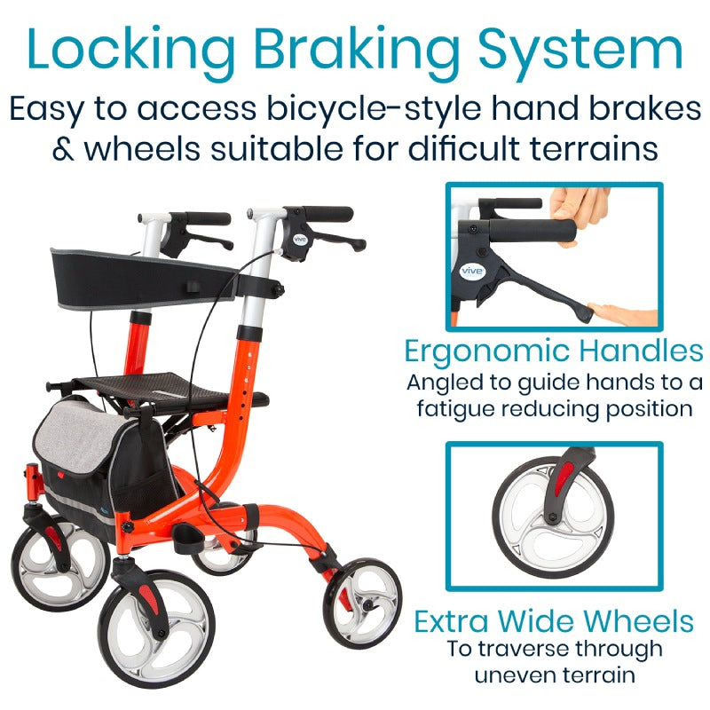 Vive Health Everglide Rollator (Model S) MOB1057