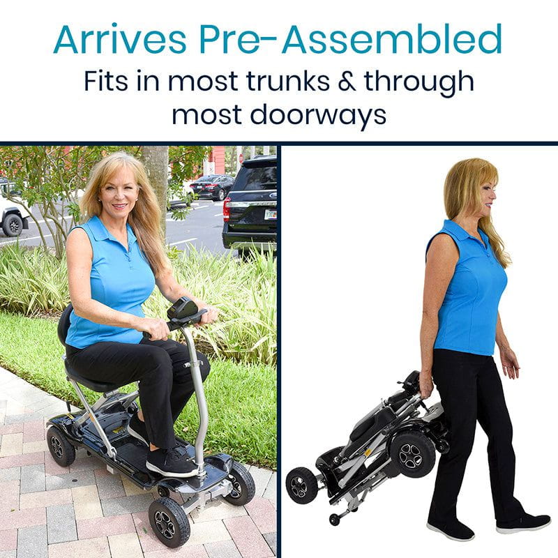 Vive Health Folding 4-Wheel Electric Mobility Scooter MOB1058BLK