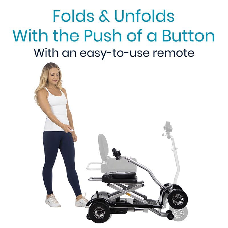 Vive Health Folding 4-Wheel Electric Mobility Scooter MOB1058BLK
