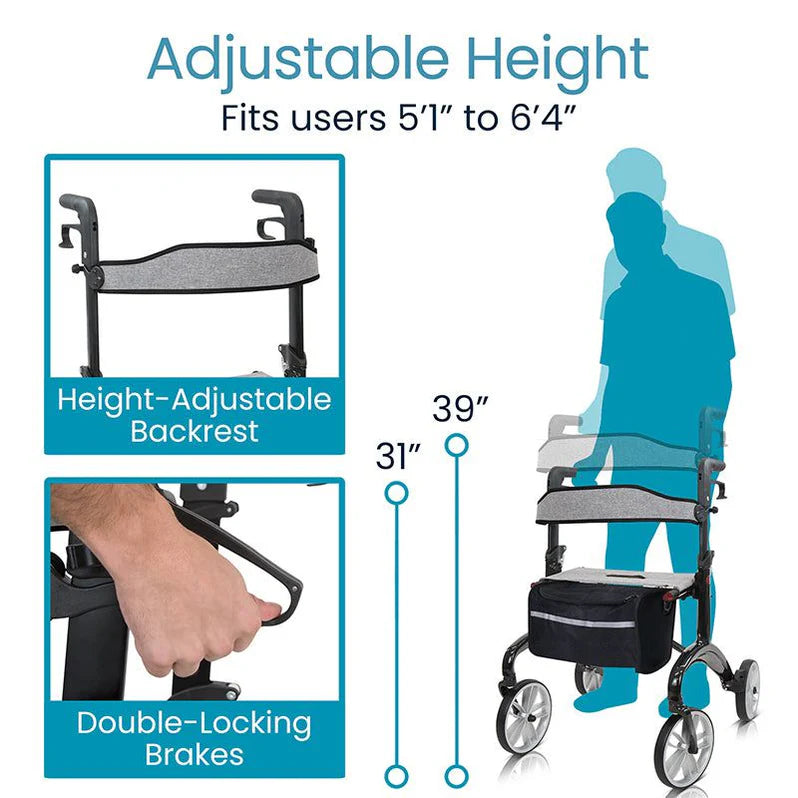 Vive Health Carbon Fiber Rollator MOB1086