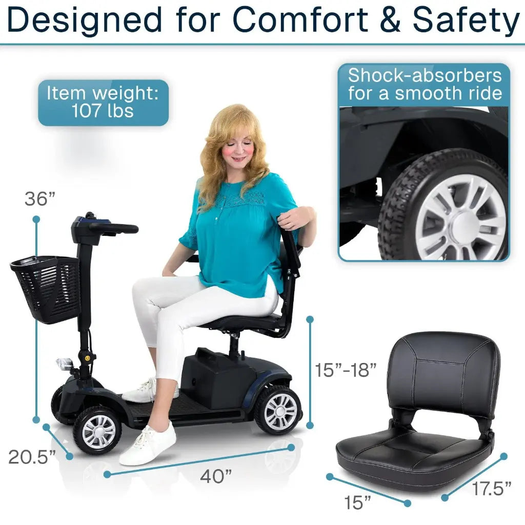 Vive Health Neptune Mobility Scooter MOB1126MBL