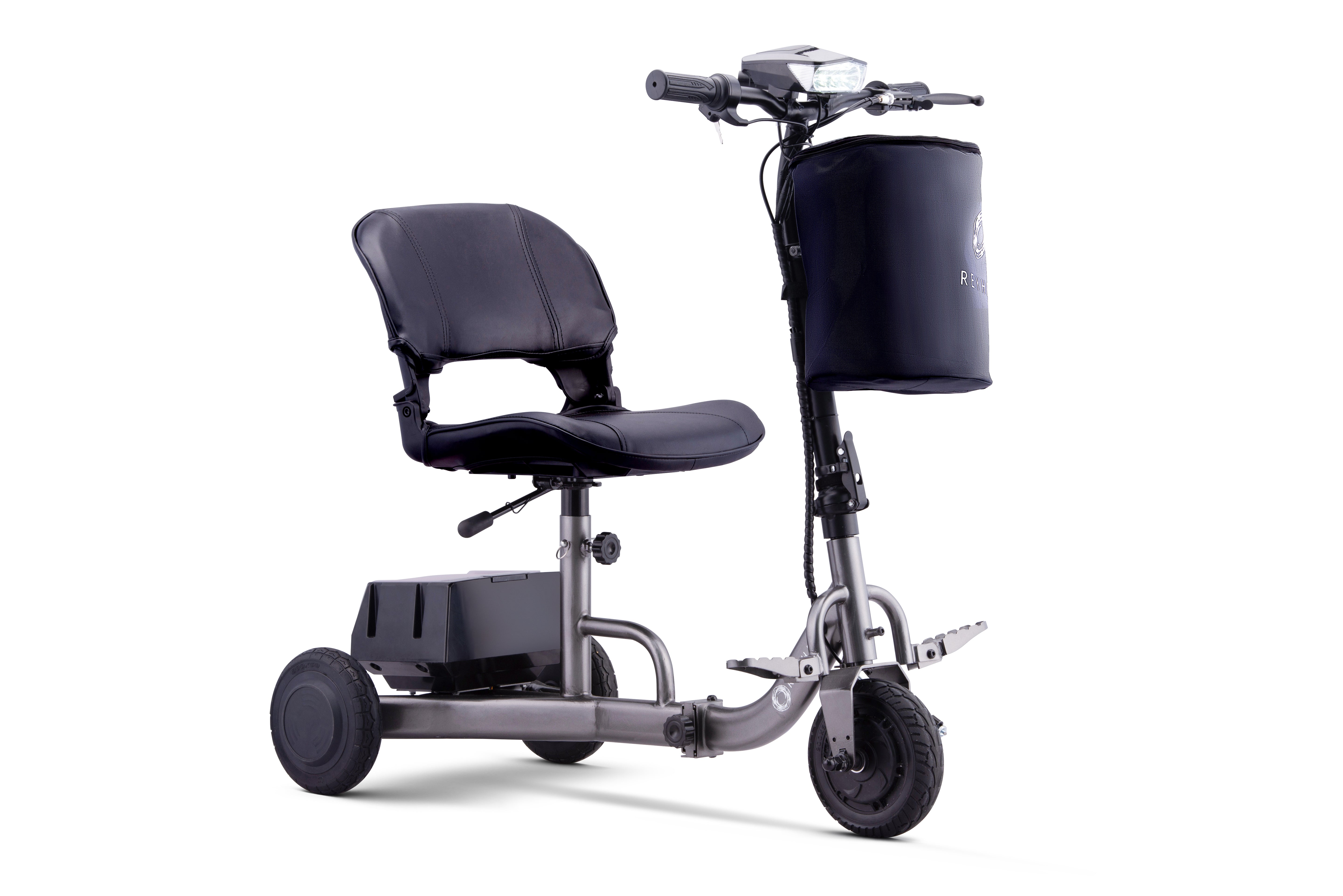 Reyhee Triad 3-Wheel Compact Folding Electric Mobility Scooter + Extra Battery R300