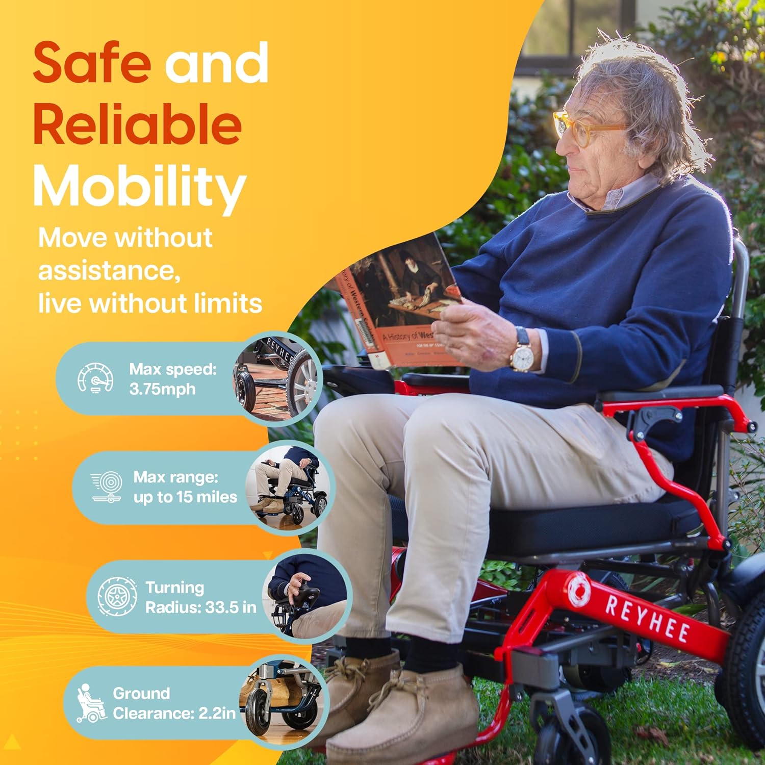 Reyhee Roamer Folding Electric Wheelchair XW-LY001
